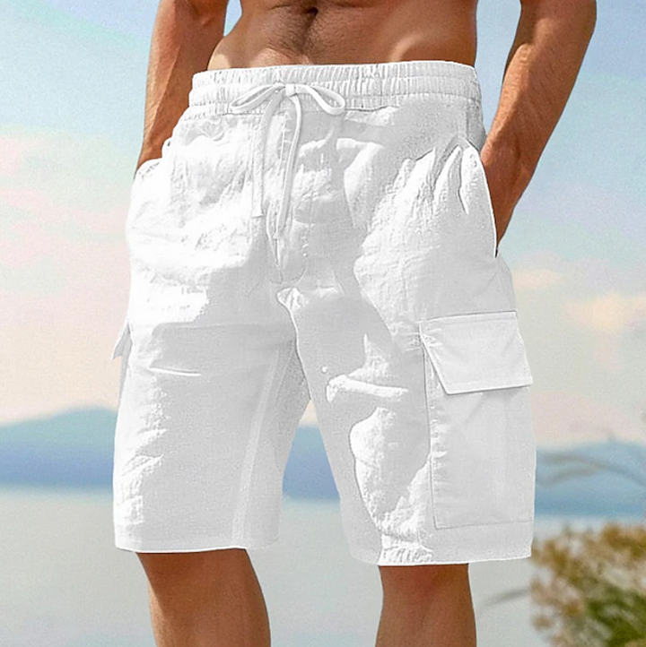 Herren Sommershorts mit lockerer Passform - Casual Shorts - Weiß