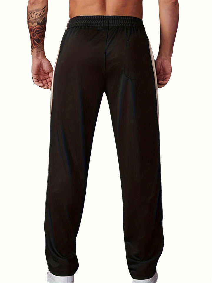 Herren Sporthose | Gebreitet & Leicht | Lockere Passform mit Seitenstreifen | Casual & Training