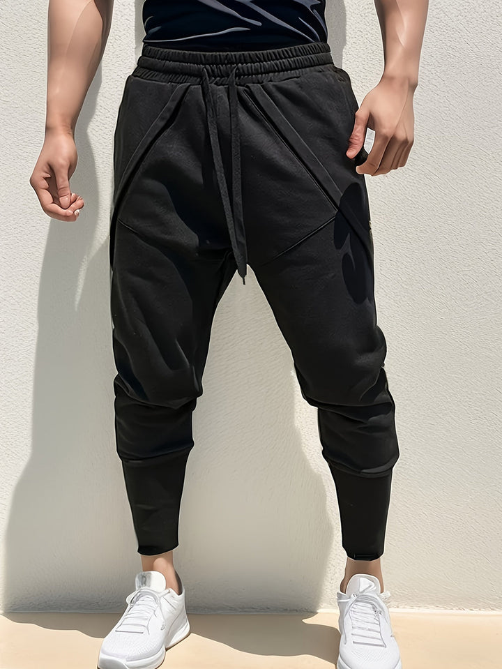 Herren Sporthose | Lange Hose | Leicht elastisches Polyester | Einfarbig & Reguläre Passform