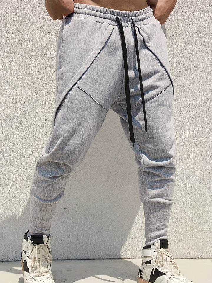 Herren Sporthose | Lange Hose | Leicht elastisches Polyester | Einfarbig & Reguläre Passform