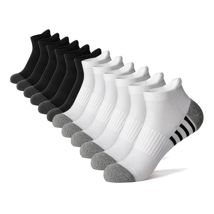 Herren Sportsocken | Atmungsaktiv & Bequem | Niedriges Modell | Gestreiftes Design