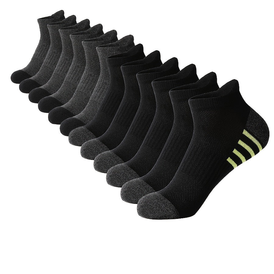 Herren Sportsocken | Atmungsaktiv & Bequem | Niedriges Modell | Gestreiftes Design