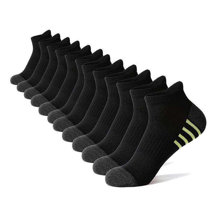 Herren Sportsocken | Atmungsaktiv & Bequem | Niedriges Modell | Gestreiftes Design