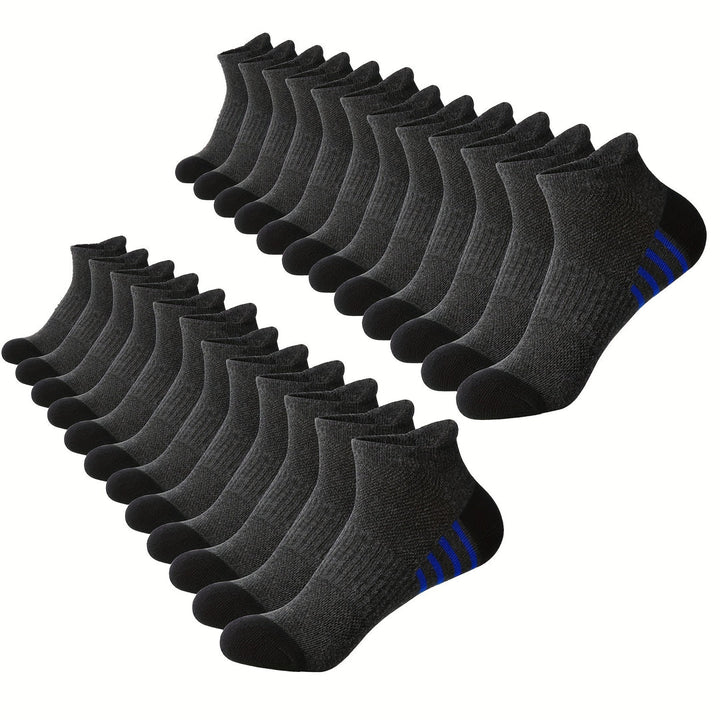 Herren Sportsocken | Atmungsaktiv & Bequem | Niedriges Modell | Gestreiftes Design