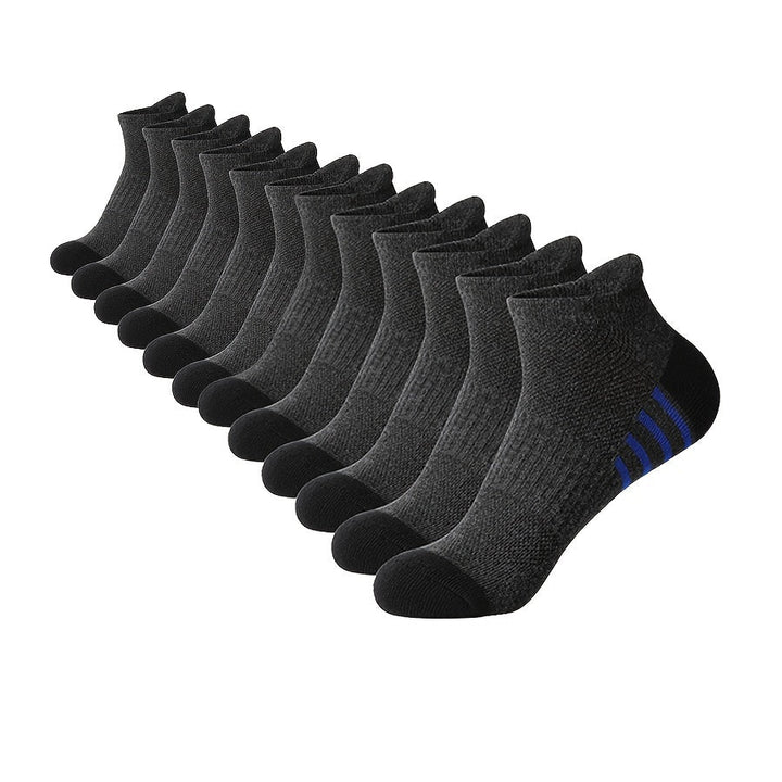 Herren Sportsocken | Atmungsaktiv & Bequem | Niedriges Modell | Gestreiftes Design