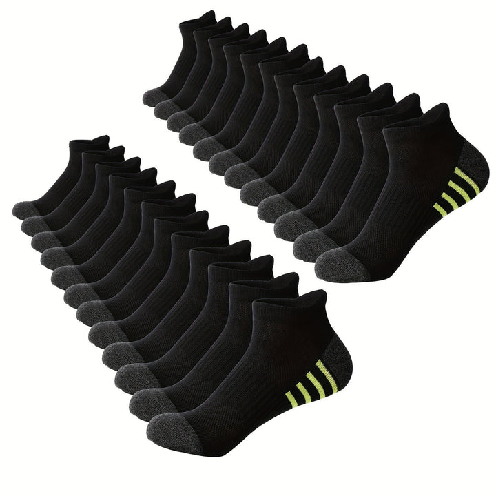 Herren Sportsocken | Atmungsaktiv & Bequem | Niedriges Modell | Gestreiftes Design