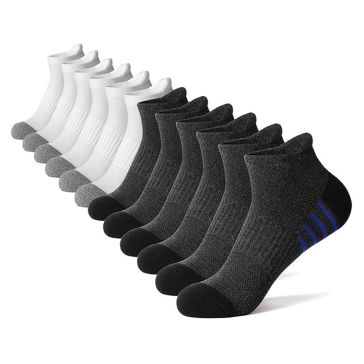 Herren Sportsocken | Atmungsaktiv & Bequem | Niedriges Modell | Gestreiftes Design
