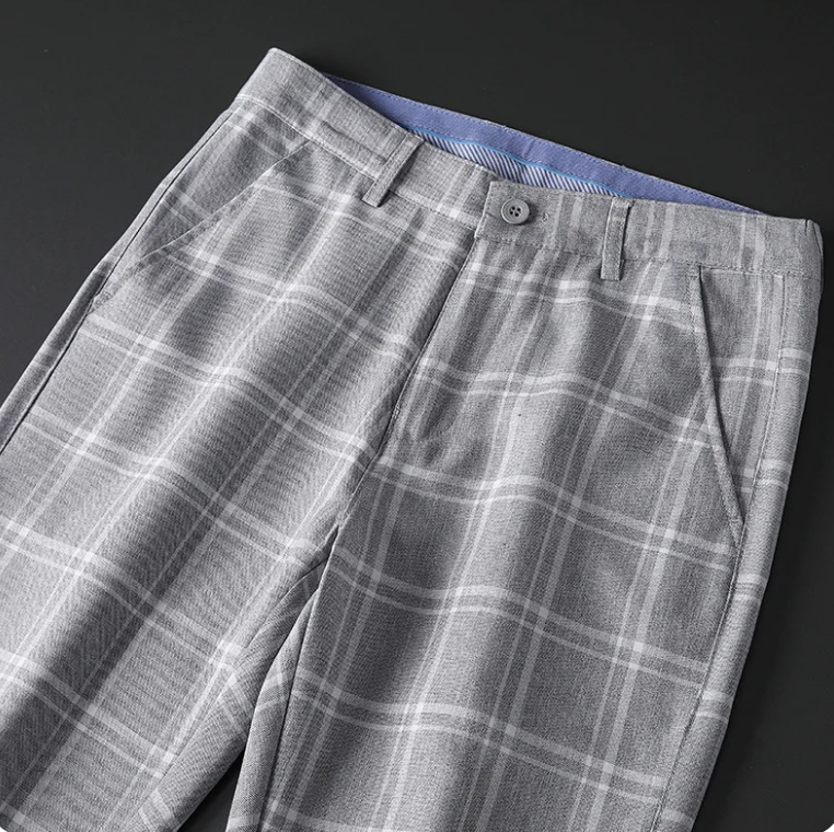 Herren Stretchhose | Kariertes Muster | Elegant & Bequem | Klassisches Design