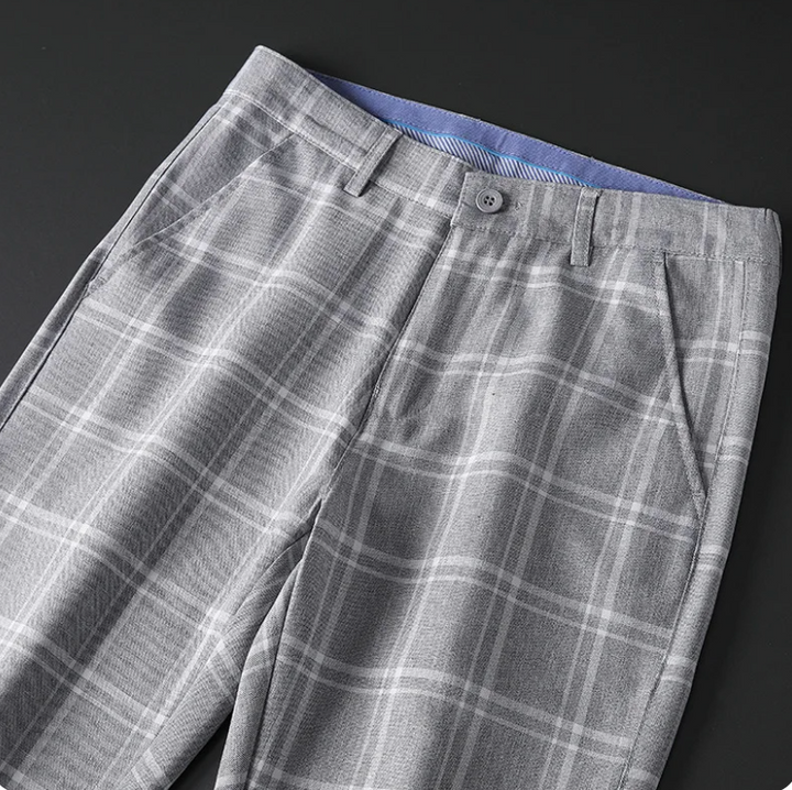 Herren Stretchhose | Kariertes Muster | Elegant & Bequem | Klassisches Design