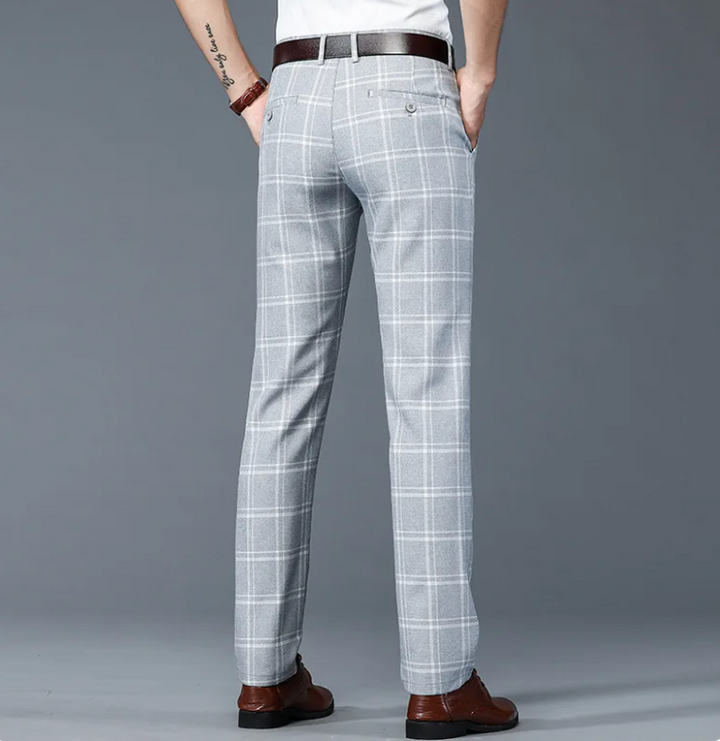 Herren Stretchhose | Kariertes Muster | Elegant & Bequem | Klassisches Design