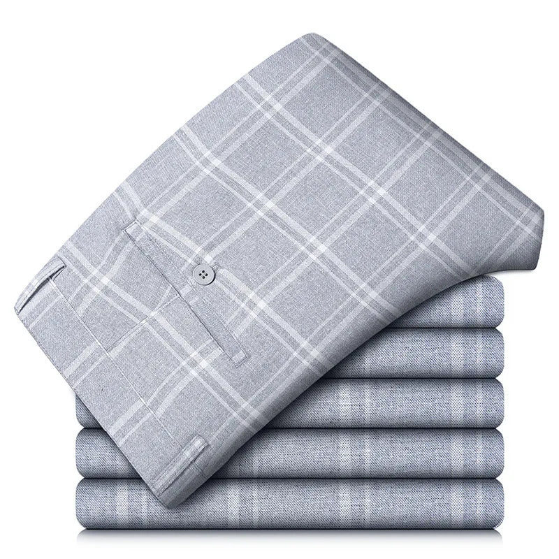 Herren Stretchhose | Kariertes Muster | Elegant & Bequem | Klassisches Design