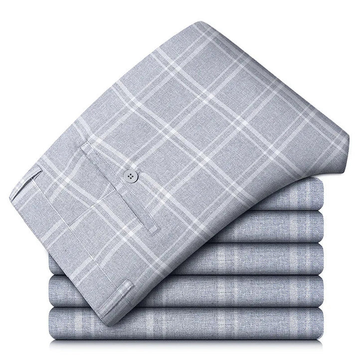 Herren Stretchhose | Kariertes Muster | Elegant & Bequem | Klassisches Design