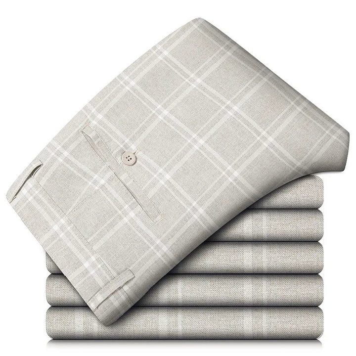 Herren Stretchhose | Kariertes Muster | Elegant & Bequem | Klassisches Design