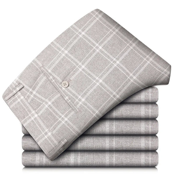 Herren Stretchhose | Kariertes Muster | Elegant & Bequem | Klassisches Design