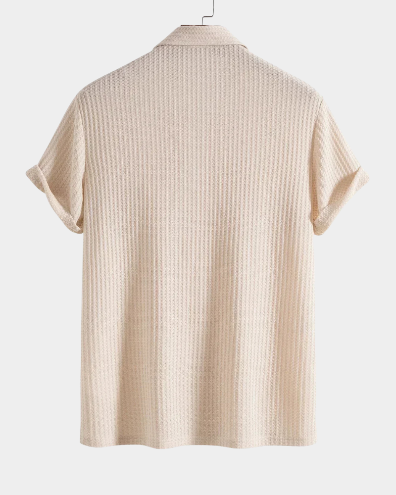 Herren Strick-Poloshirt strukturiert - Casual Eleganz