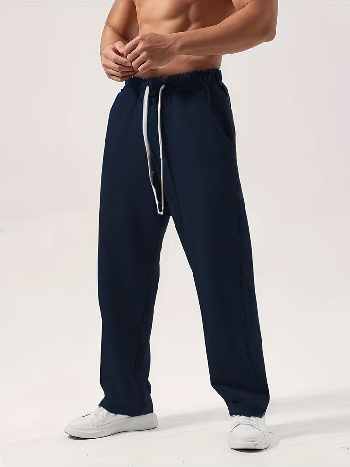 Herren Sweatpants | Kordelzug & Taschen | Atmungsaktives Polyester für Joggen & Draußen
