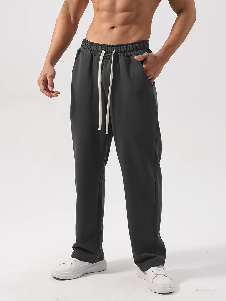 Herren Sweatpants | Kordelzug & Taschen | Atmungsaktives Polyester für Joggen & Draußen
