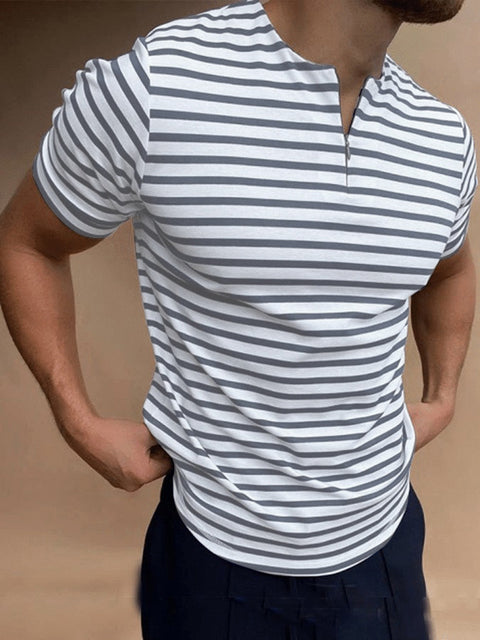 Herren T-Shirt | O-Ausschnitt & Broadcloth-Stoff | Baumwolle & Polyester | Lässiger Frühjahrs- & Sommerstil