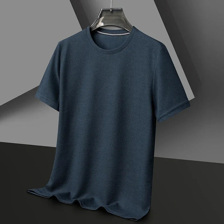 Herren T-Shirt Rundhals - Klassischer Schnitt - Blau