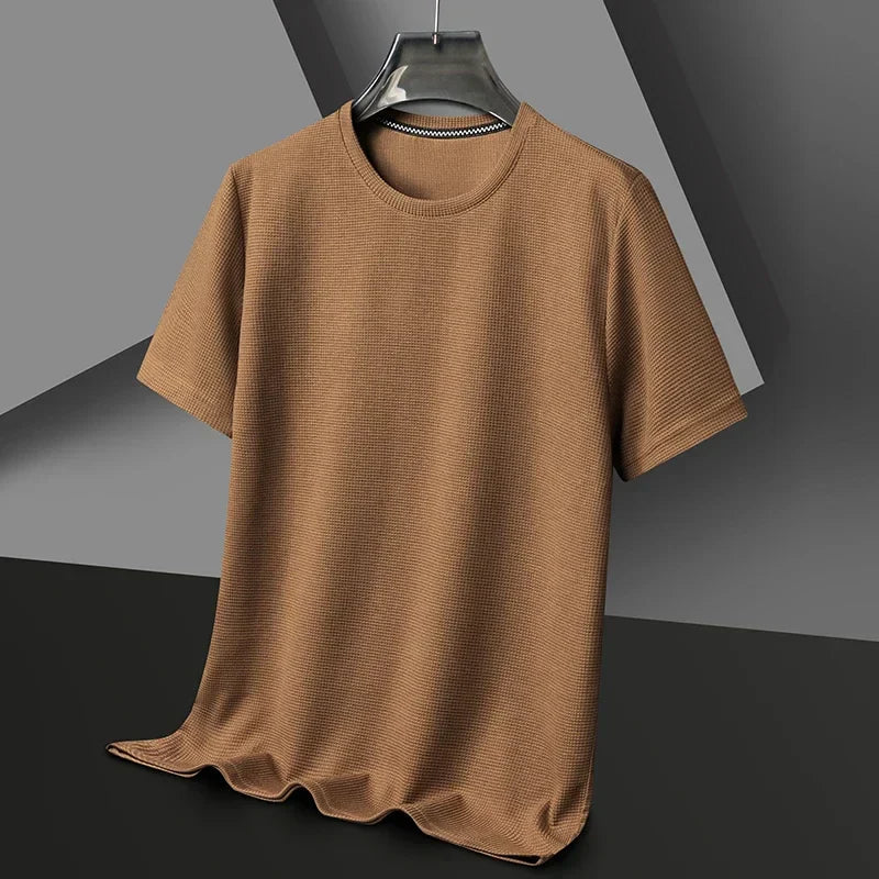 Herren T-Shirt Rundhals - Klassischer Schnitt - Braun