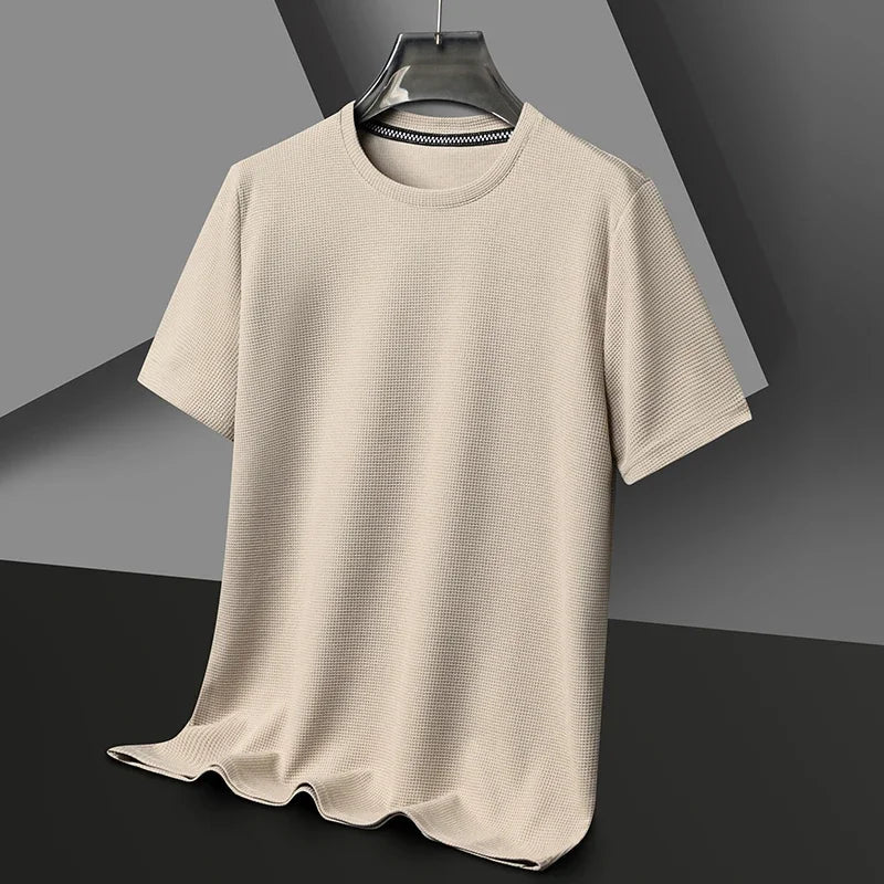 Herren T-Shirt Rundhals - Klassischer Schnitt - Khaki