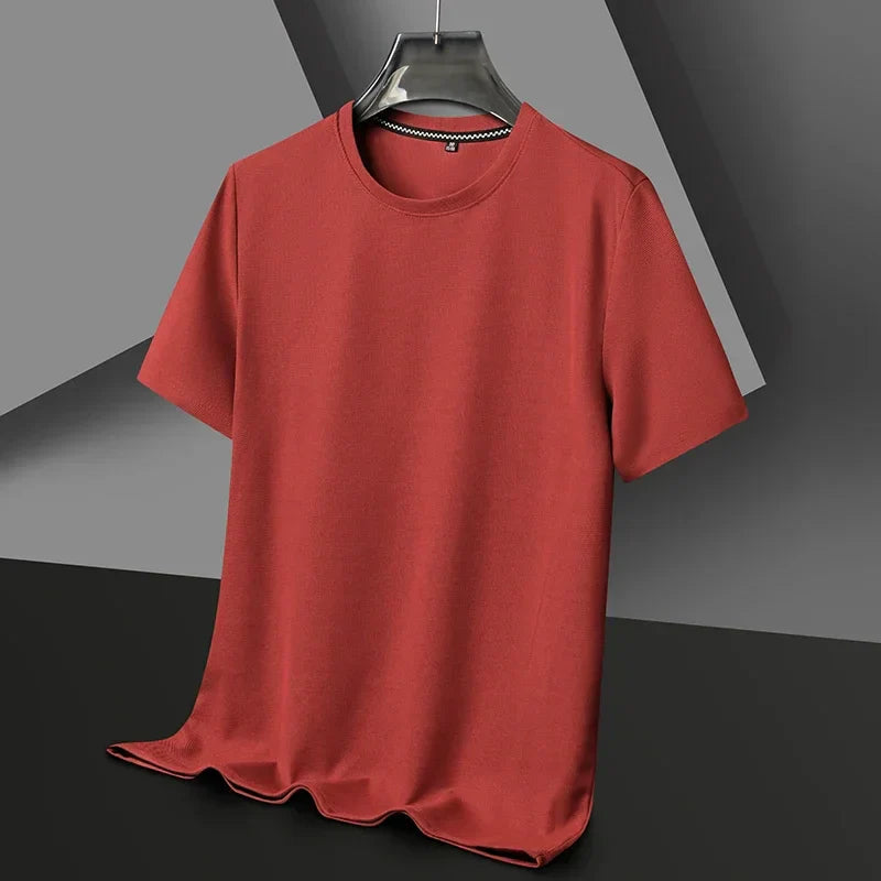 Herren T-Shirt Rundhals - Klassischer Schnitt - Rot