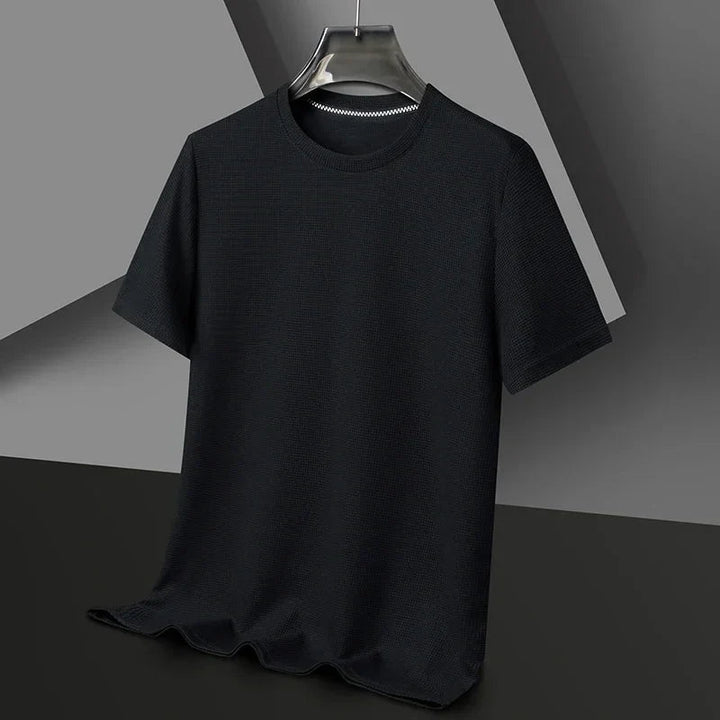 Herren T-Shirt Rundhals - Klassischer Schnitt - Schwarz