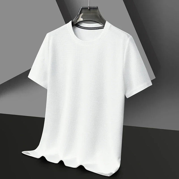 Herren T-Shirt Rundhals - Klassischer Schnitt - Weiß