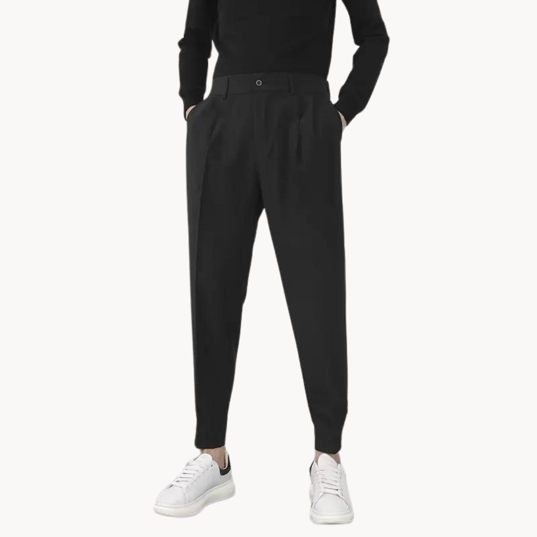 Herren Tapered Hose | Moderner Schnitt | Weit & Bequem | Baumwolle Sommer