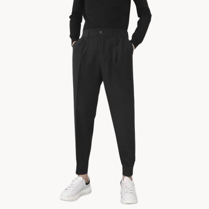 Herren Tapered Hose | Moderner Schnitt | Weit & Bequem | Baumwolle Sommer