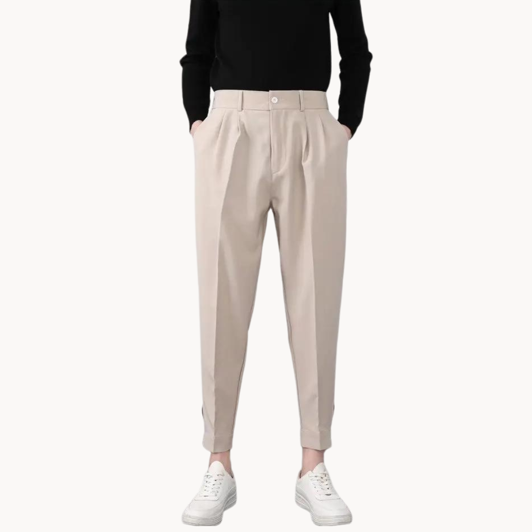 Herren Tapered Hose | Moderner Schnitt | Weit & Bequem | Baumwolle Sommer