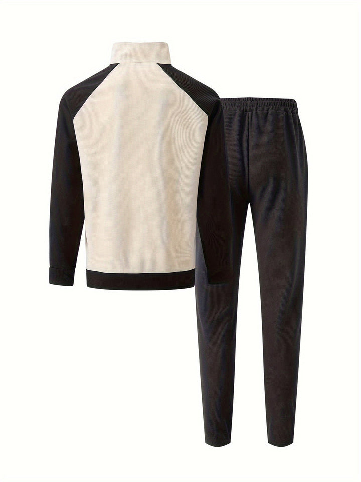 Herren Trainingsanzug | Sportlich & Bequem | Color Block | Frühling & Herbst