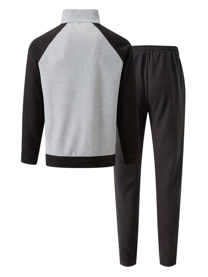 Herren Trainingsanzug | Sportlich & Bequem | Color Block | Frühling & Herbst