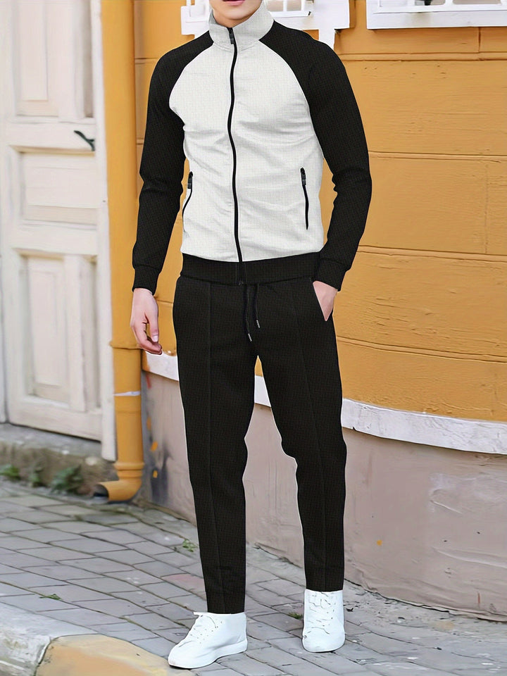 Herren Trainingsanzug | Sportlich & Bequem | Color Block | Frühling & Herbst