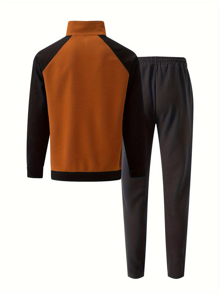 Herren Trainingsanzug | Sportlich & Bequem | Color Block | Frühling & Herbst