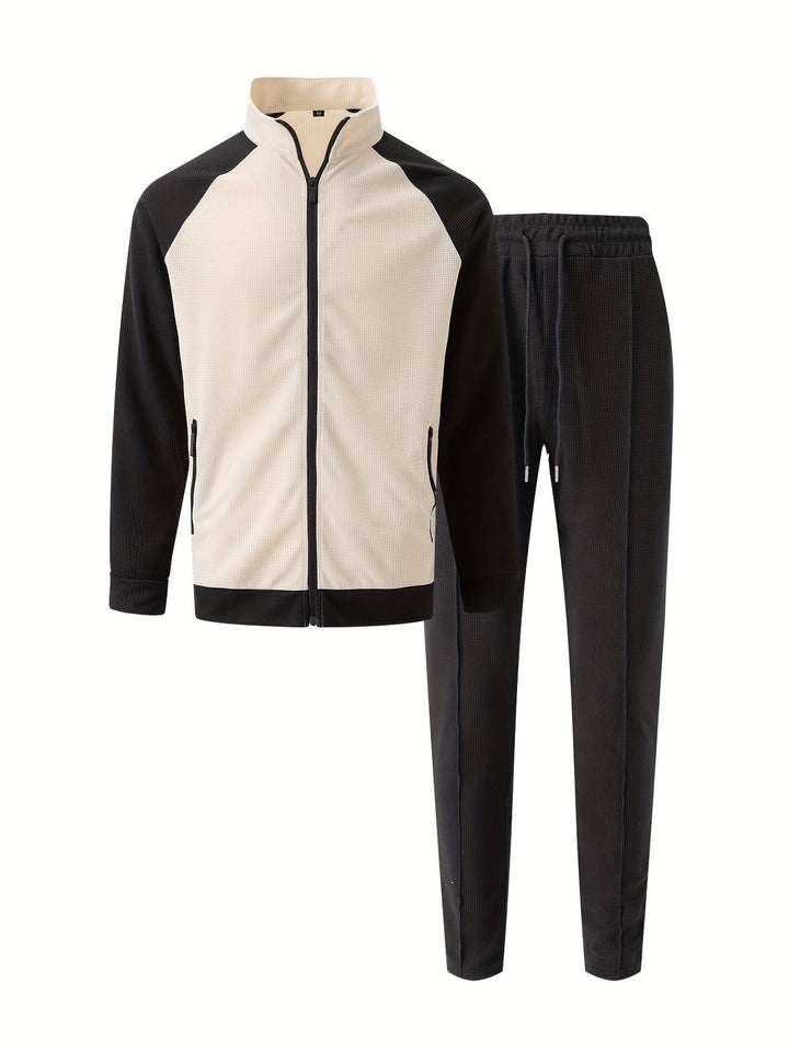 Herren Trainingsanzug | Sportlich & Bequem | Color Block | Frühling & Herbst