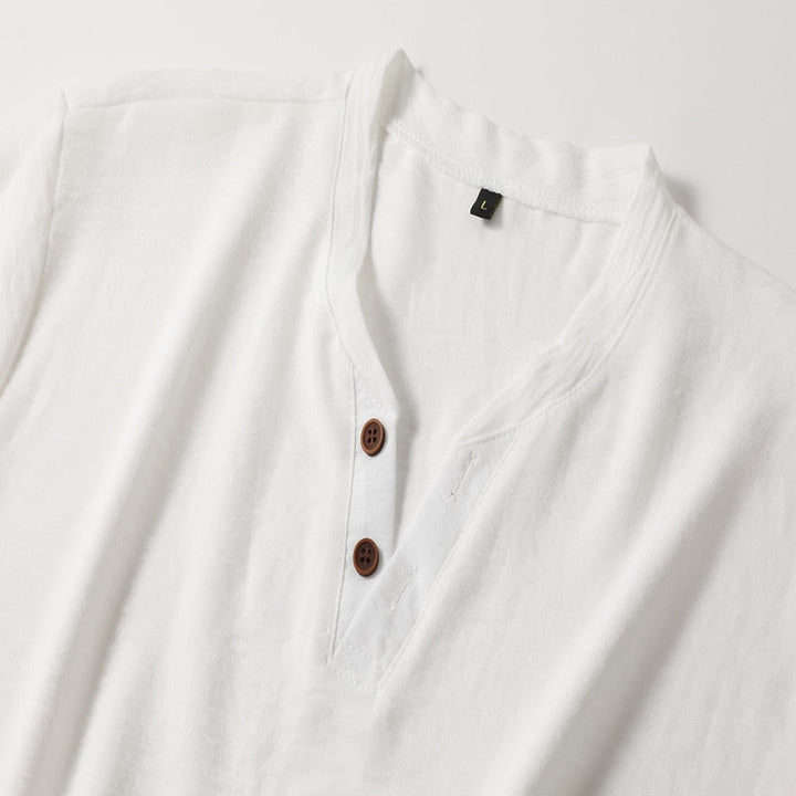 Herren V-Ausschnitt Shirt Kurzarm - Slim Fit