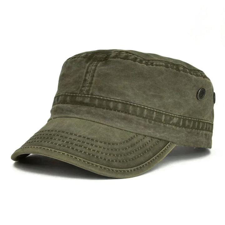 Herren Vintage Baseball Cap mit strukturierter Krone - Khaki - Armeeoliv