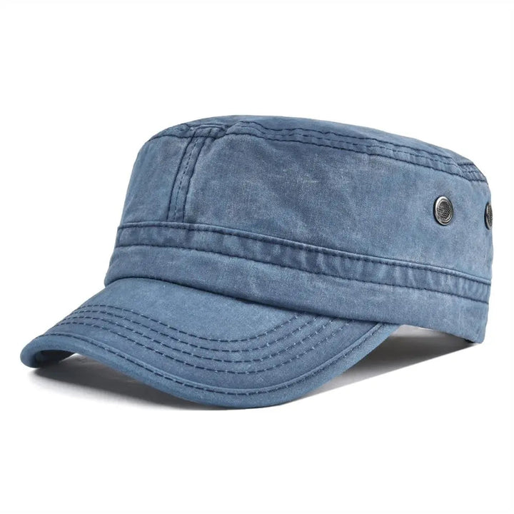 Herren Vintage Baseball Cap mit strukturierter Krone - Khaki - Blau