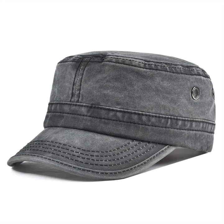 Herren Vintage Baseball Cap mit strukturierter Krone - Khaki - Grau