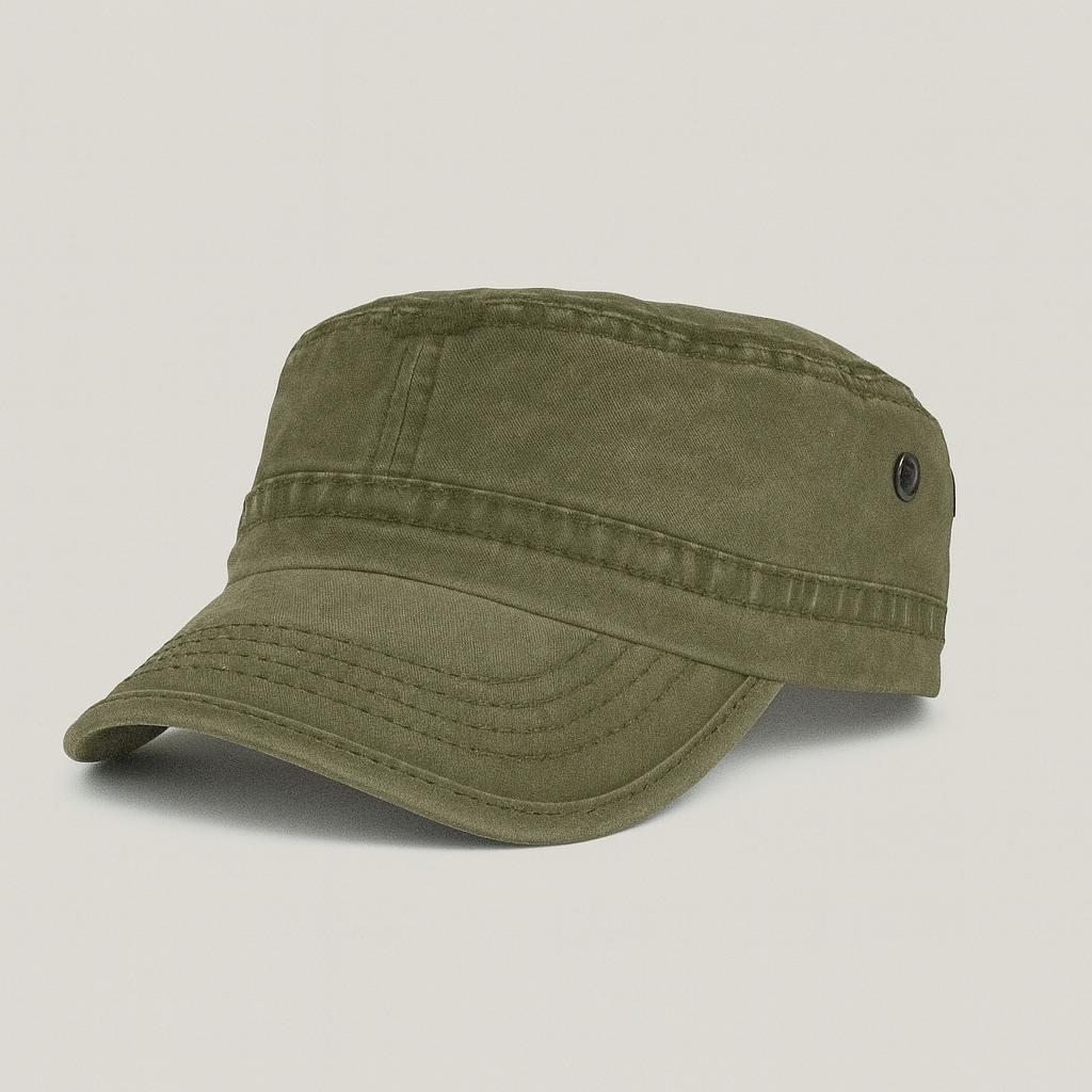 Herren Vintage Baseball Cap mit strukturierter Krone - Khaki
