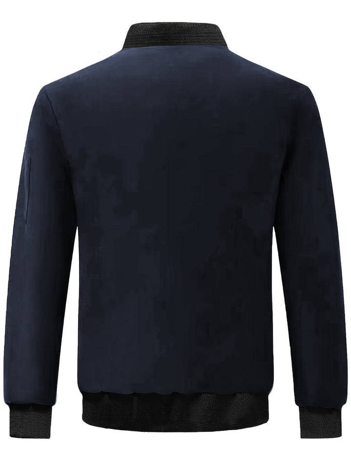 Herren Windjacke | Leichte Bomberjacke | Mehrere Taschen & Reißverschluss | Polyester & Lässiger Stil