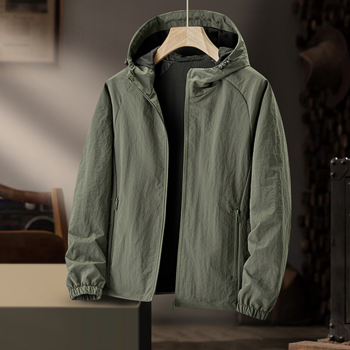 Herren Windjacke Urban Explorer - Leicht &amp; Wasserabweisend - Armeegrün