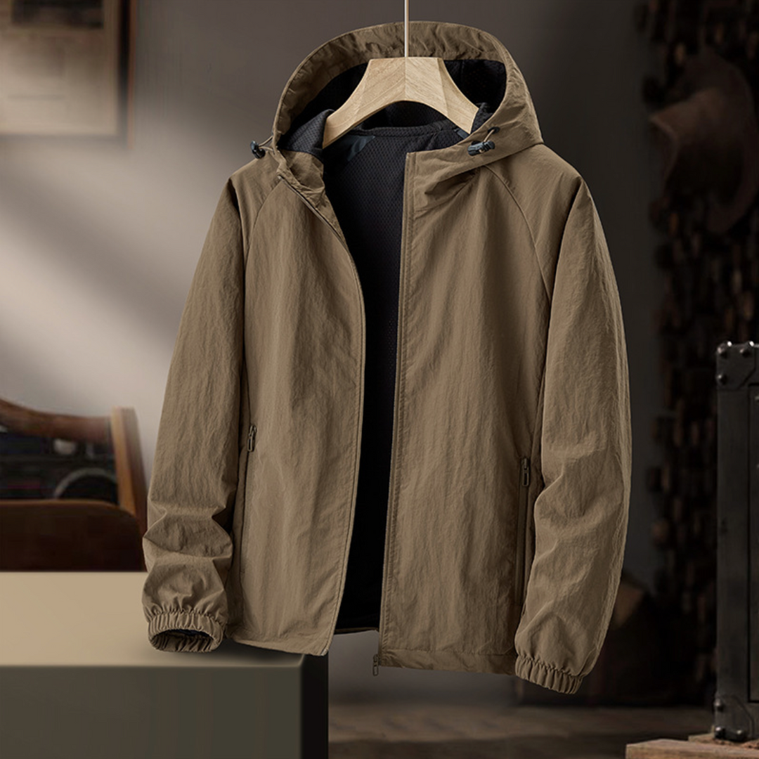 Herren Windjacke Urban Explorer - Leicht &amp; Wasserabweisend - Braun