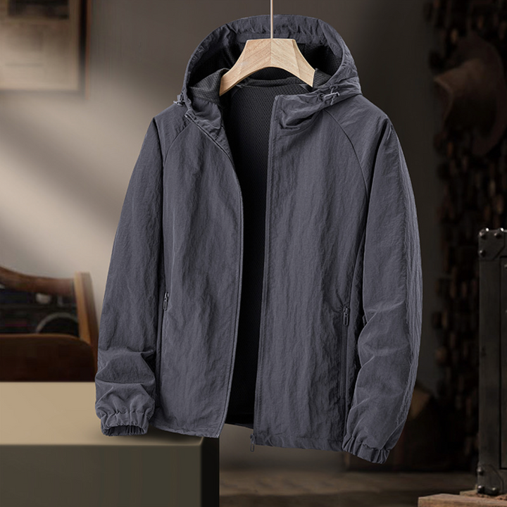 Herren Windjacke Urban Explorer - Leicht &amp; Wasserabweisend - Dunkelgrau