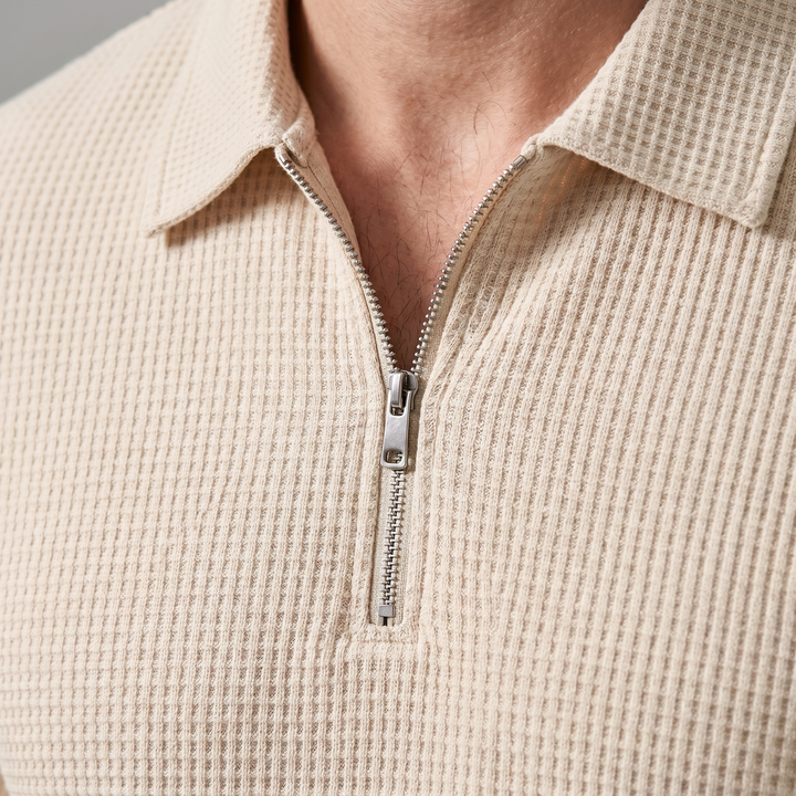 Herren Zweiteiler Set - Reißverschluss-Poloshirt und Hose