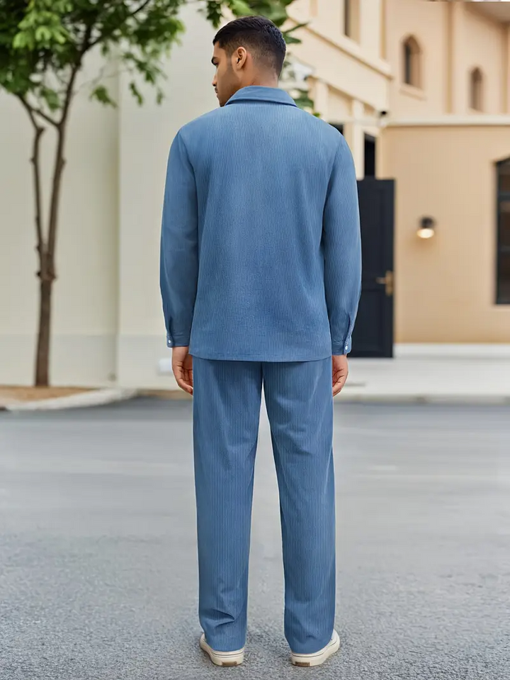 Herrenanzug | Elegant & Zeitlos | Corduroy Hemd & Hose | Bequeme Passform