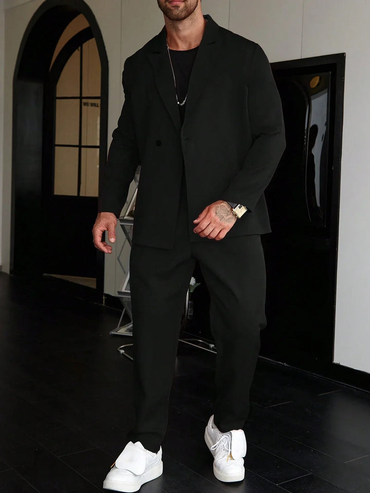 Herrenanzug | Slim Fit 2-Teilig | Einreiher & Spitzrevers | Maßgeschneiderter Blazer & Hose