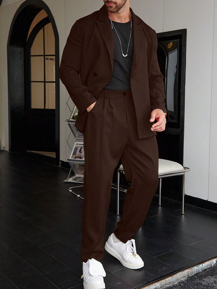 Herrenanzug | Slim Fit 2-teilig | Einreiher & Spitzrevers | Maßgeschneiderter Blazer & Hose