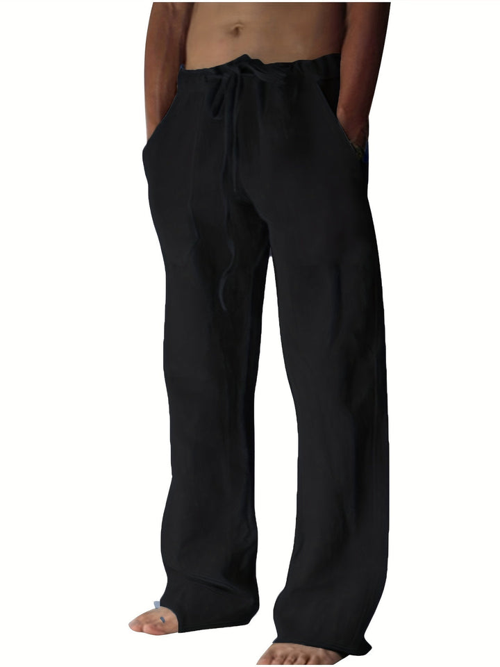 Herrenhose | Lockere Passform & Kordelzug | Frühling & Sommer | Freizeit & Yoga